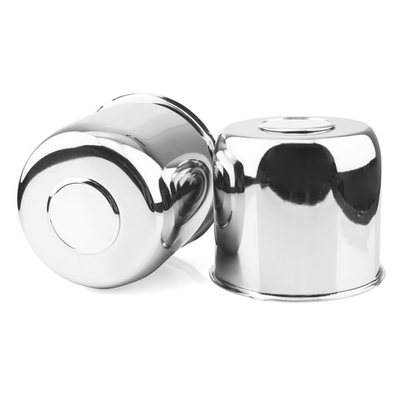 RhinoTuning 124mm/4.88in Push Through Center Caps Chrome for 4.88 B 4.33 H Truck SUVs 2pcs
