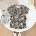 thumbnail image 3 of Grblisyd Girls Two Piece Sets Camo Maple Leaf Print Clothes Loose Short Sleeve Crew Neck Tshirts and Elastic Waist Shorts Casual Summer Outfits Size 7-8, 3 of 6