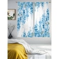 thumbnail image 2 of Teal Blue Wisteria Sheer Curtains 72 Inch Length 2 Panels Set, Sprinng Summer Pastoral Botanical Voile Window Treatment Rod Pocket Curtains Sheers Drapes for Bedroom/Living Room/Kitchen 52"x72"x2, 2 of 7