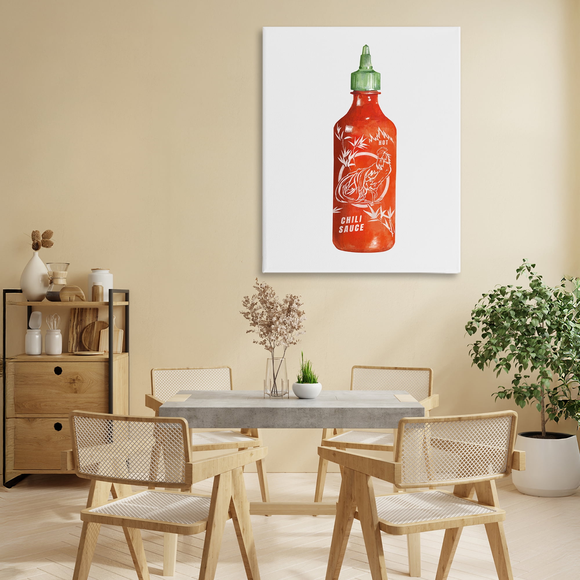 Stupell Industries Iconic Hot Sauce Bottle Canvas Wall Art, design by Rylen McNett
