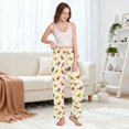 thumbnail image 5 of Dailycode Women's Pajama Pants Wide Leg Lounge Pj Bottoms With Pockets Cute Hand Paint Birds, 5 of 7