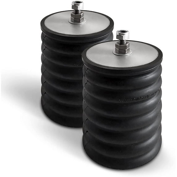 RubberShox 5 inch Universal Rubber Bump Stop for Truck and RV Suspension Enhancement, 5.5"H X 4"D, 9000 lbs/pair, Hardness 60HA, 1 Pair, UB123