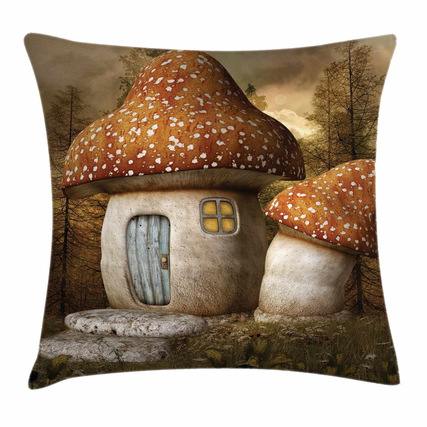 Family Little Mushroom Cotton Linen Throw Pillow Covers Square Home Decorative Cushion Pillowcase 18×18 in Family Little Mushroom Cotton Linen Throw Pillow Covers Square Home Decorative Cushion Pillowcase 18×18 in