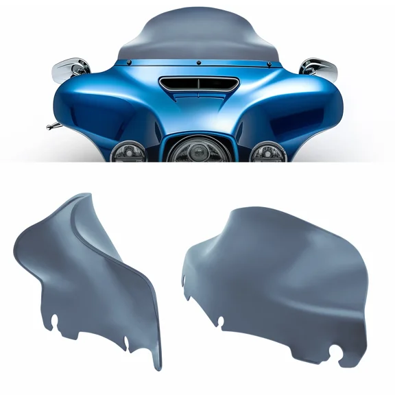 Smoke 9"  Wave Windshield Windscreen Wind for Harley Touring Street Glide Electra FLHTCU Ultra FLHTK Tri Glide 2014-2024