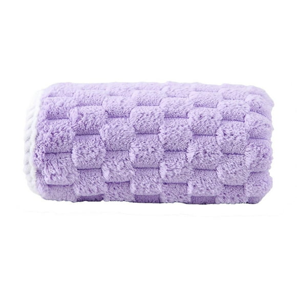 Towel Polyester Towel Cloud Lattice Coral Velvet Towel for Home Adult Thickened Absorbent Soft Towel 35Cm*75Cm Popular Pick