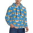 thumbnail image 2 of Lsque Corgi Dog Face Pattern Casual Men's Hoodie,Hooded Sweatshirt with Kangaroo Pocket,Pullover Hoodie-Large, 2 of 7