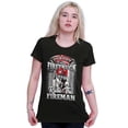 thumbnail image 4 of Courageous Fireman Firefighter Womens Slim Fit Graphic Tee Brisco Brands L, 4 of 5