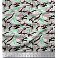 thumbnail image 1 of Soimoi Rayon Crepe Fabric Two Tone With White Camouflage Decor Fabric Printed Yard 46 Inch Wide, 1 of 3
