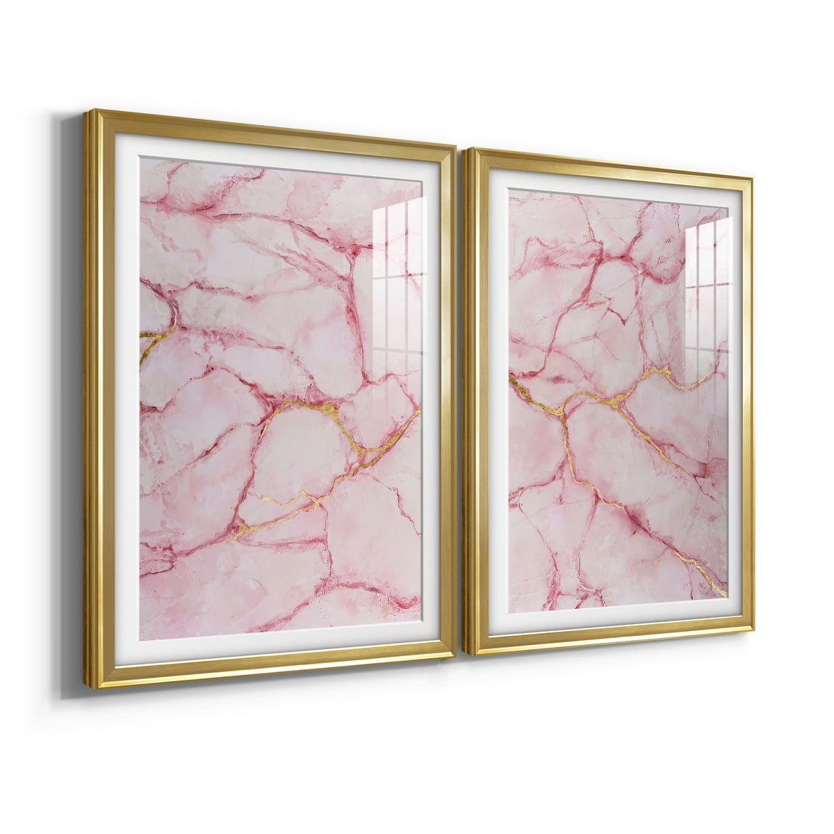 Wexford Home Rose Marble I Premium Framed Print, 18.5" x 24.5" - Ready to Hang, Gold (Set of 2)