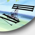 thumbnail image 3 of Designart 'Summer Beach With Palm Trees' Nautical & Coastal Wall Clock, 3 of 5