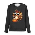 thumbnail image 5 of Cute Shirt Thermal Dressy Happy Vacation Gift Thanksgiving Brunch T Shirts for Children Boy Girl Winter Fall Long Sleeve Crewneck Graphic Tops Shirts Child 2025, 5 of 5