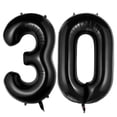 thumbnail image 1 of Nuolux 40 Inch Black 30 Number Balloons For Birthday Party Decoration Jumbo Foil Balloons For Anniversary Party Supplies, 1 of 1