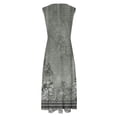 thumbnail image 4 of Frostluinai Fall Dress for Women 2023! Plus Size Cocktail Dress Wrap Deep V Neck Sleeveless Floral Swing Dresses A-Line Bohemian Maxi Party Wedding Guest Dresses, 4 of 5
