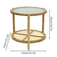 thumbnail image 2 of Retro Side Table Sofa End Coffee Tray Snack Table Shelf for Living Room Durable, 2 of 17