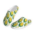 thumbnail image 2 of Daiia Corn Cob Print Women’s Fuzzy Slippers Memory Foam Lightweight House Shoes Cozy Loafer Flannel House Shoes-39/40, 2 of 7