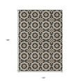 thumbnail image 3 of 10' X 14' Charcoal Silver And Copper Floral Medallion Washable Indoor Outdoor Area Rug, 3 of 5