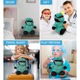thumbnail image 4 of DolliBu Black Bear Doctor Plush Toy - Super Soft Bear Doctor Stuffed Animal Dress Up with Cute Scrub Uniform and Cap Outfit - Fluffy Toy Plush Gift for Doctor, Nurse, Surgeon, Dentist - 9 Inch, 4 of 7