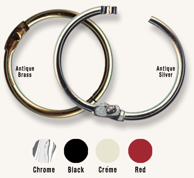 Book Rings 1.5/" 3//Pkg-Silver