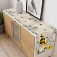 thumbnail image 4 of Daisy Floral Table Runner - 120 Inch Long, Kitchen Dining Table Runner Dresser Scarves, Retro Watercolor Bee Gnomes Flowers Farmhouse Decor for Coffee Tables Wedding Party Banquet, 4 of 8