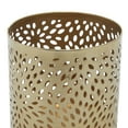 thumbnail image 5 of DecMode 4" x 4" Gold Metal Floral Pencil Cup with Laser Carved Design, 1-Piece, 5 of 7