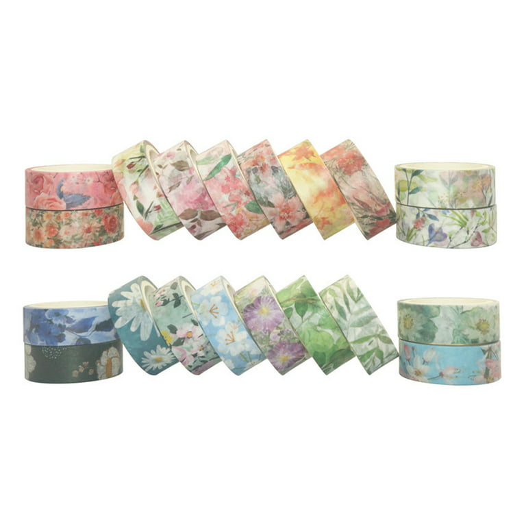 12 Rolls Green Washi Tape Set Leaves Floral Washi Masking Tape