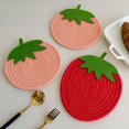thumbnail image 4 of 2 piezas de linda serie de frutas de fresa cuerda de algodón cuadrado pequeño, 4 of 5