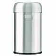 thumbnail image 5 of Open Top Trash Can, 13 gal, Plastic/Stainless Steel, Silver | Bundle of 2, 5 of 6