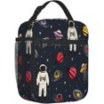 thumbnail image 2 of Space Astronaut Lunch Bag Insulated Lunch Box for Women Men Reusable Portable Lunchbox Leakproof Cooler Tote Bento Bag for Picnic Work Office, 2 of 6