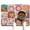 White-613, variant on Boho Retro Floral Pet Feeding Mat-Abstract Art Geometric Absorbent Pet Placemat for Food and Water Bowl, with Waterproof Rubber Backing, Quick Dry Water Dispenser Mat for Dog and Cat (24"x32")