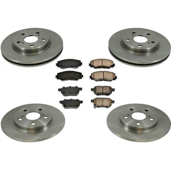 Fits 2008-2015 Scion xB 2.4L FRONT & REAR Brake Rotors & CERAMIC Pads