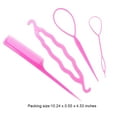 thumbnail image 4 of Hair Ponytail Tool Durable Elastic Hairstyling Accessory Good Loop Tail Styling Hairstyle Decorations Beauty Supplies for Girls pink, 4 of 6