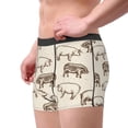 thumbnail image 2 of Kdxio Men's Boxer Briefs with Vintage Farm Pigs Print - Comfortable and Breathable Underwear for Everyday Wear, 2 of 5