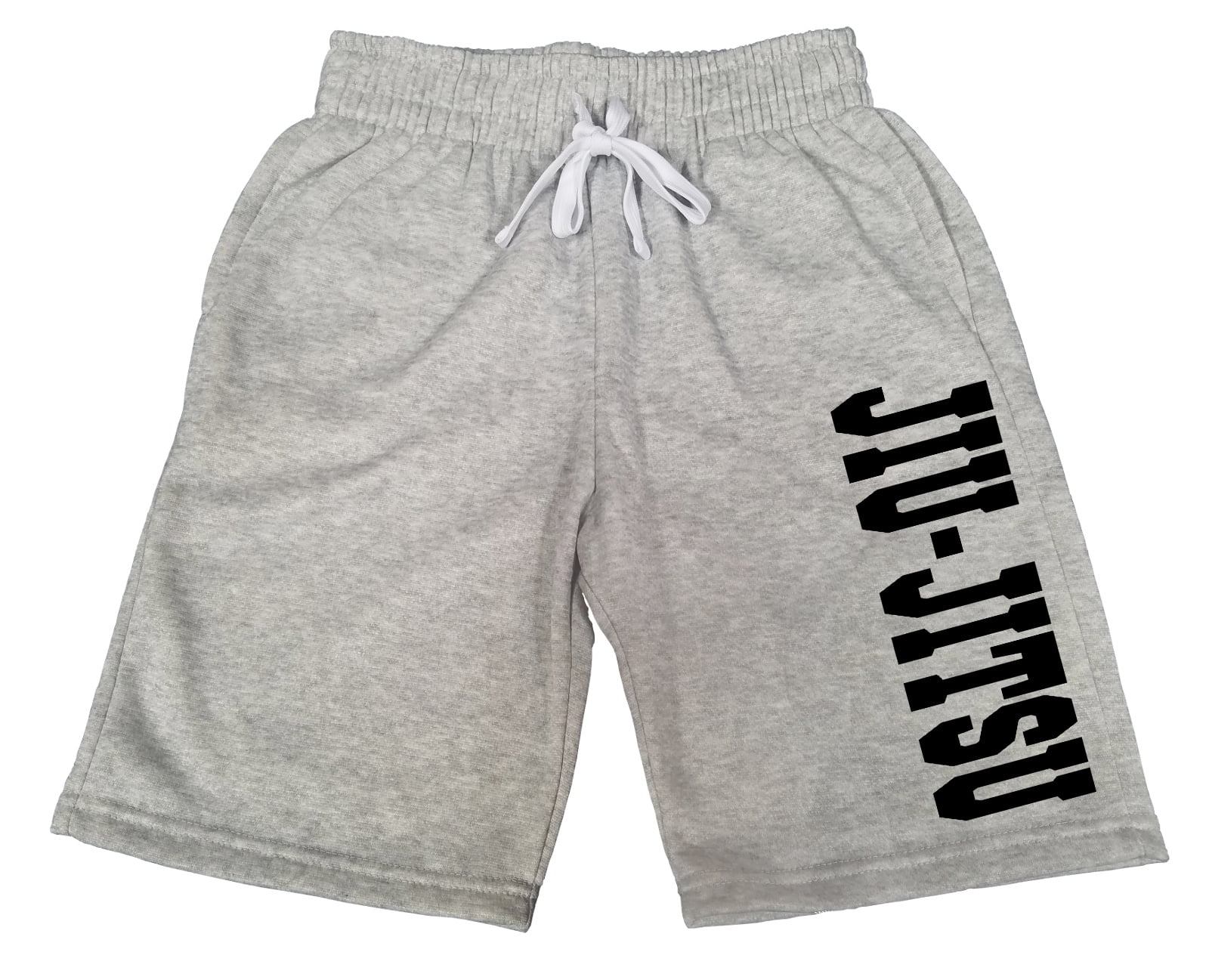 Mens Varsity Jiu Jitsu V658 Gray Fleece Jogger Sweatpants Gym Shorts