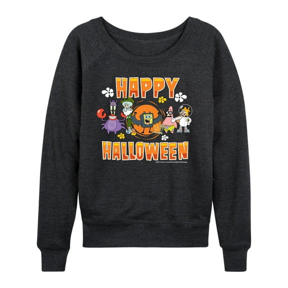 SpongeBob SquarePants - Happy Halloween - Women's Lightweight French Terry Long Sleeve Shirt