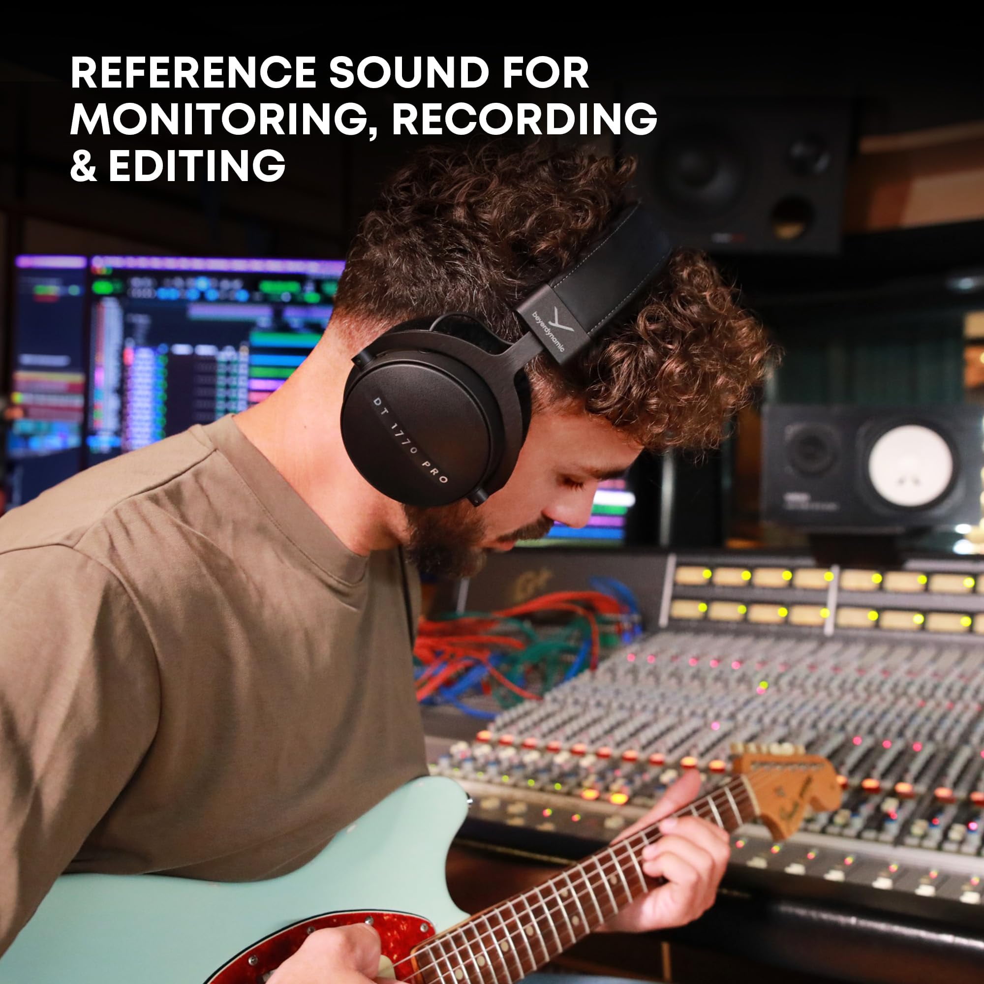 beyerdynamic DT 1770 PRO MKII over-ear studio headphones in Black, closed design, plug-in cable