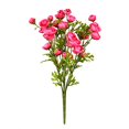 thumbnail image 1 of Vickerman 18" Artificielle Rose Ranunculus Bush. Ce Buisson Est l'Ajout Parfait à Tout Récipient Décoratif pour un Arrangement Sans Entretien. 80% Polyester, 10% Plastique, 10% Fil de Fer, 1 of 1