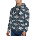 thumbnail image 3 of Lsque Shark Wearing Swim Ring Pattern Casual Men's Hoodie,Hooded Sweatshirt with Kangaroo Pocket,Pullover Hoodie-Large, 3 of 7