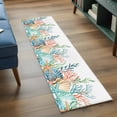 thumbnail image 3 of 2'x6' Rug Runners for Hallways Kitchen, Marine Life Non Slip Entryway Beside Floor Carpet Runner, Nautical Underwater Coral Shell Starfish Watercolor Laundry Room Bedroom Throw Rugs Mat, 3 of 8