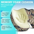 thumbnail image 5 of Premium Paisley Pattern Memory Foam Seat Cushion Ergonomic Chair Pad for Office Chair, Car, Airplane & Bleachers Sciatica, Tailbone Hip & Back Pain Relief - Chair Cushion for Long Office Workers., 5 of 5