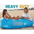 thumbnail image 4 of Inflatable Couch Air Lounger Chair - Camping & Beach Accessories, Portable Blow up Sofa for Hiking, Lawn, Indoor/Outdoor Movies & Music Festivals. Lightweight and Easy to Set Up Air Hammock, 4 of 6