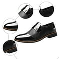 thumbnail image 5 of Oxfords Dress Shoes for Men Classic Business Formal Leather Pointed Toe Wingtip Tuxedo Slip on Dressy Oxford, 5 of 7