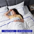 thumbnail image 4 of Lauren Taylor Hotel Luxury Duvet Cover Set - Crafted from 100% Cotton and a 350-Thread Count Fabric, Set Includes One Duvet Cover and Two Pillow Shams (Navy, King), 4 of 6