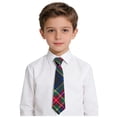 thumbnail image 3 of qolati Boys Ties Neckties Solid Color Kids Necktie Adjustable Woven Formal Kids Tie Wedding School Graduation Red, 3 of 7