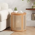 thumbnail image 2 of Compact Natural Wood Side Table Rubber Solid Wood Tabletop 14 Lbs Weight Capacity Minimalist Design for Modern Traditional Decor, 2 of 12