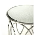thumbnail image 6 of Butler Specialty Desiree 18" Round Antique Mirror and Metal End Table - Silver, 6 of 6