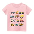 thumbnail image 4 of Spazoro Children's Boys Girls Shirts Tee, Crew Neck Short Sleeve Graphic T-Shirts Car Print Casual Summer Tops for Unisex Pink Size 3 T, 4 of 6