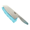 Tasty Stainless Steel Megatoku Oversized Santoku Knife, 3.2" Blade, Tasty Blue, 2 Piece