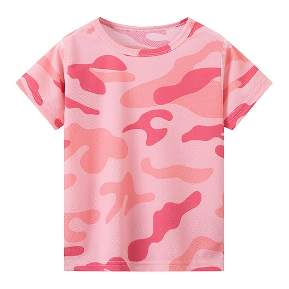Tiijoy Toddler Boys Camouflage Short Sleeve T-Shirt Girls Soft Tough Active Tee Shirt, Sizes 3-4