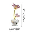 thumbnail image 5 of Lucky Clover Crystal Decoration Glass Good Luck Charm Desk Ornament Home Office Decor Gift for Friends Family Coworkers(Pink), 5 of 6