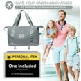 thumbnail image 4 of DAKIMOE Weekender Bags for Women, Travel Bag Carry on Gym Bag, Travel Duffle Bag with Wet Dry Pocket/Front Phone Pocket/Trolley Sleeve Pocket, Grey, 4 of 10